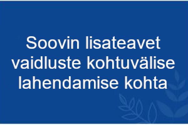 Soovin lisateavet vaidluste kohtuvälise lahendamise kohta